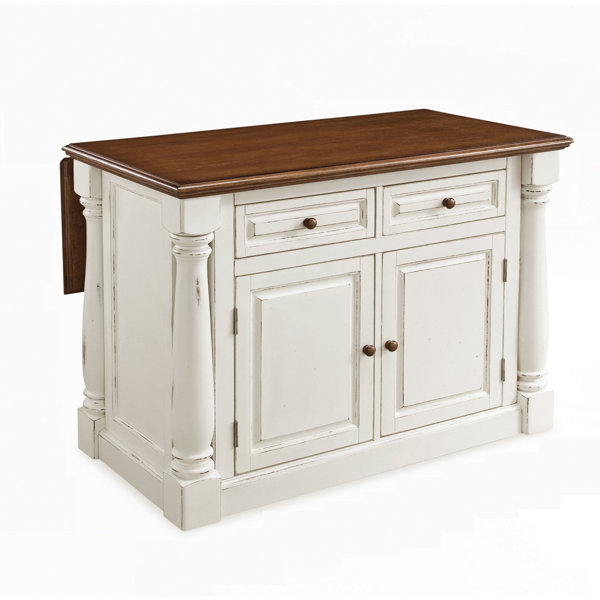 August Grove® Larchwood Wood Kitchen Island & Reviews Wayfair